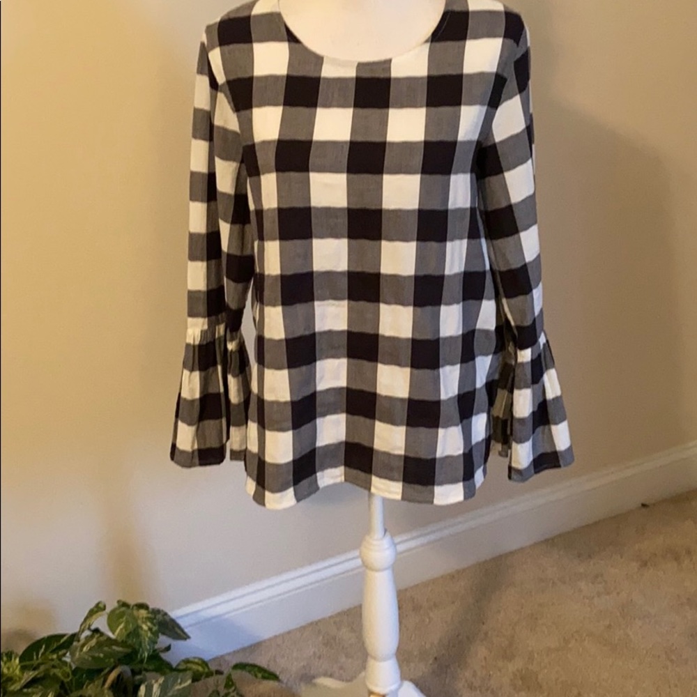 Velvet Heart long sleeved plaid top